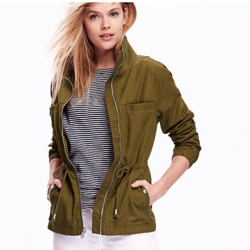Old Navy Twill Utility Jacket Olive